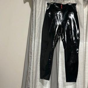SPANX BRAND Faux black leather pants